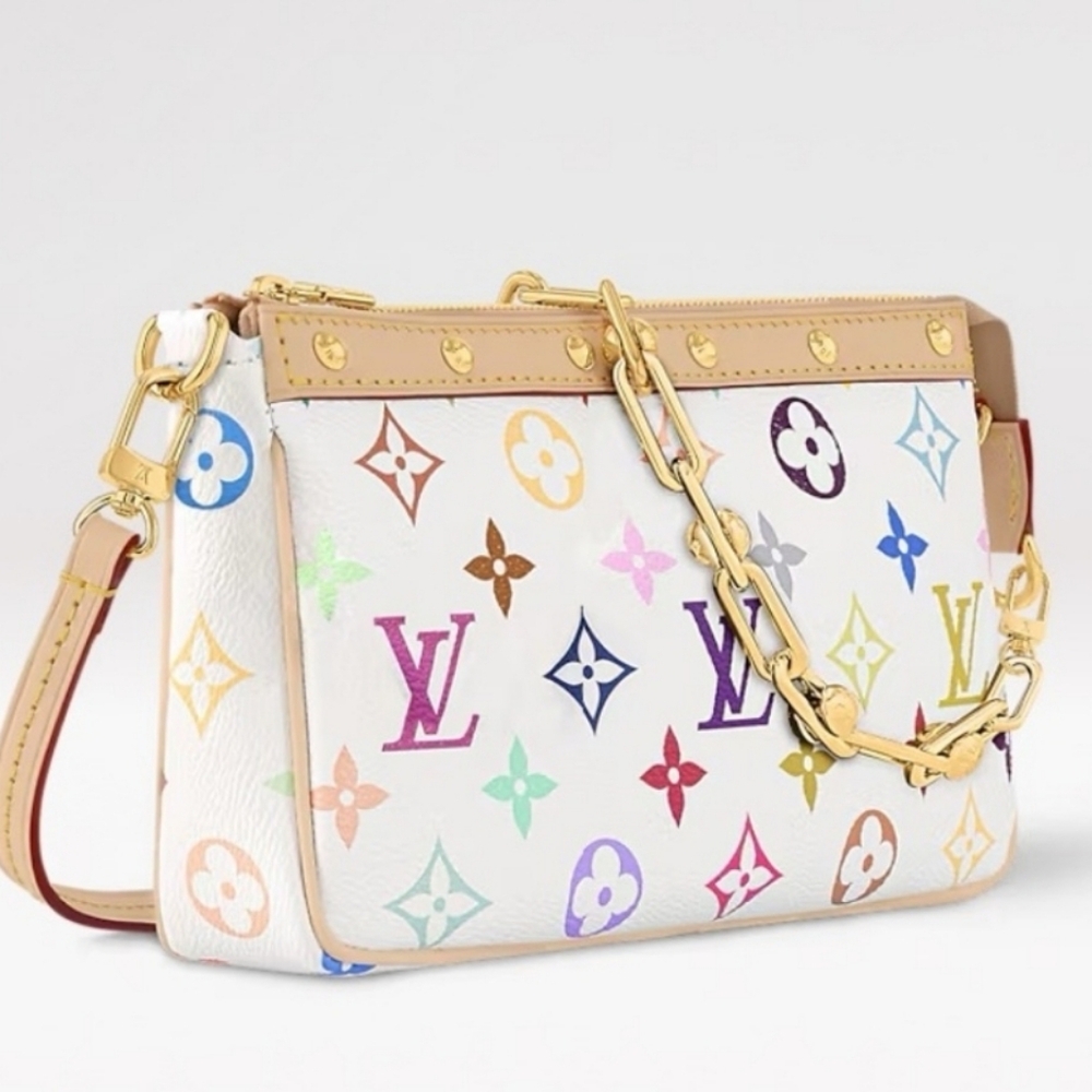 Louis Vuitton Takashi Murakami White Multicolor Pochette Accessoires 2025
